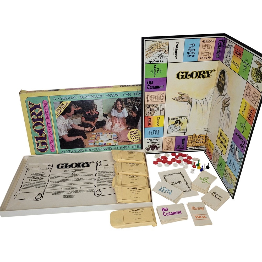 Glory A Christian Board Game Morning Star Industries 1980 Vintage Bible Trivia